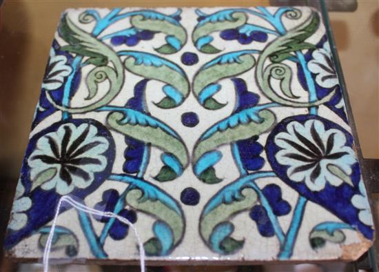 William de Morgan tile(-)